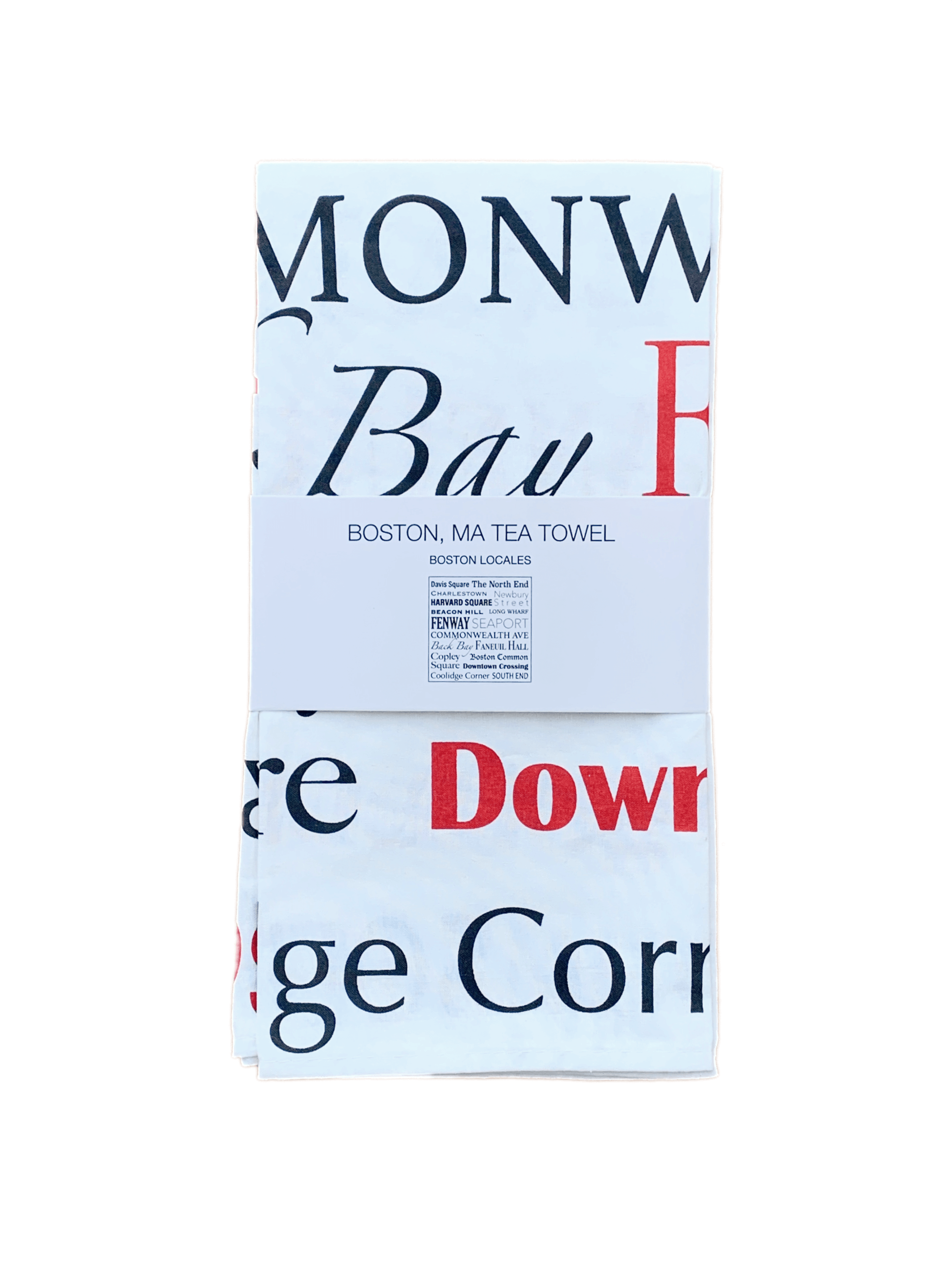 Boston MA Locales Tea Towel in Package